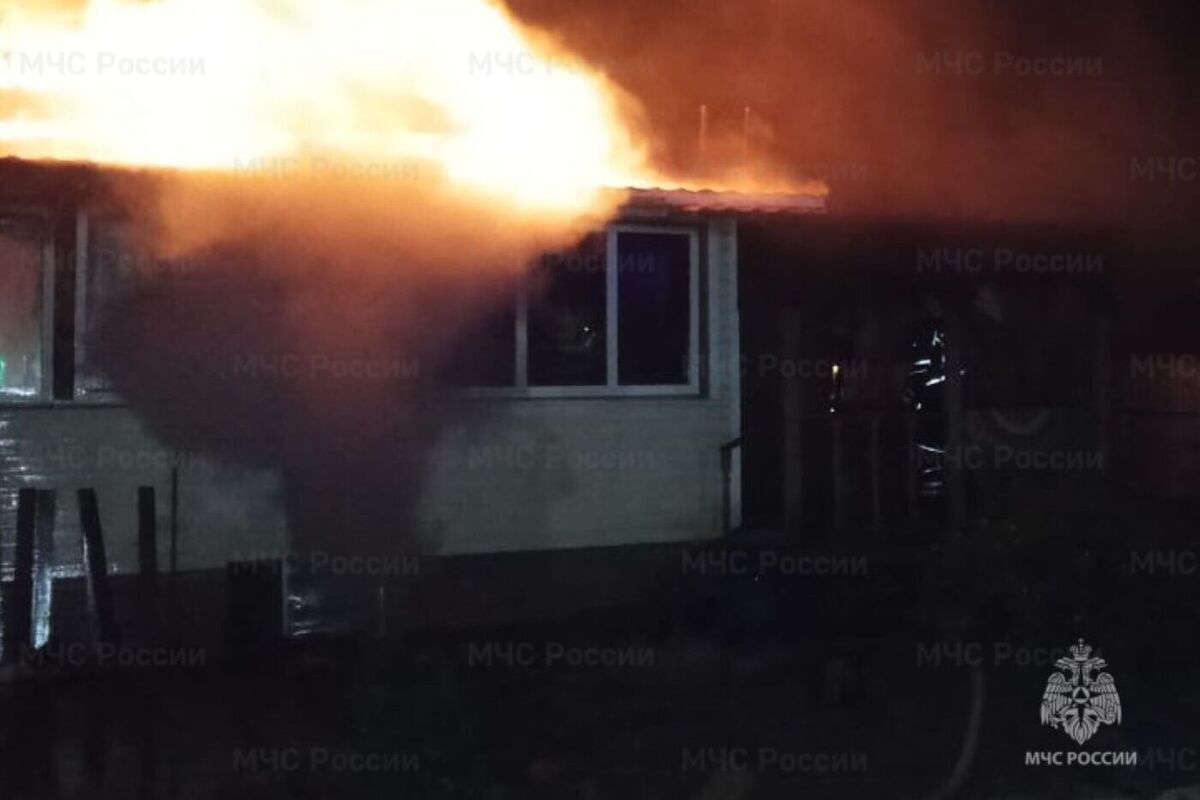 Человек пострадал при пожаре в козельском селе