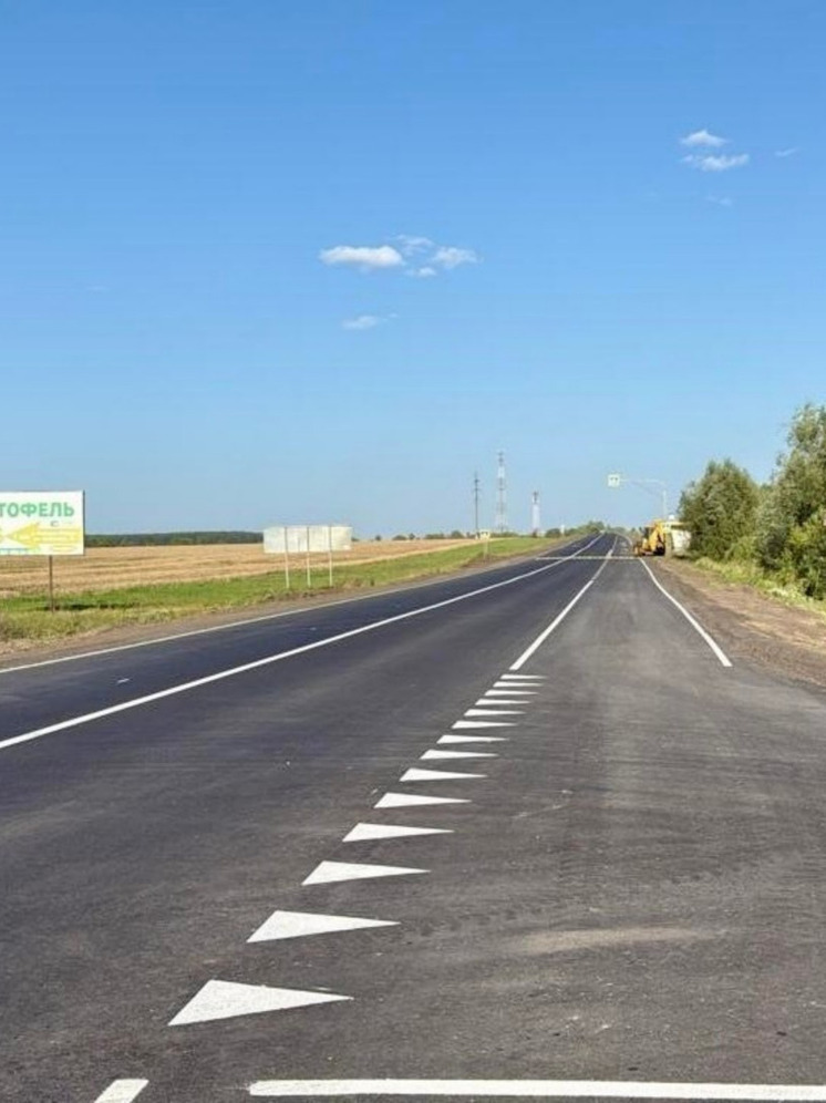 Ремонт автодороги в рамках нацпроекта в Яльчикском округе завершили досрочно