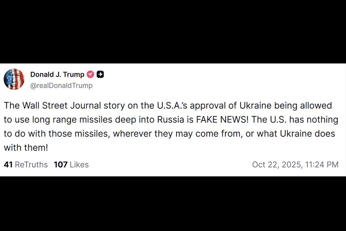 Trump smentisce le voci su un presunto via libera degli Stati Uniti per attacchi a lungo raggio contro la Russia da parte dell'Ucraina