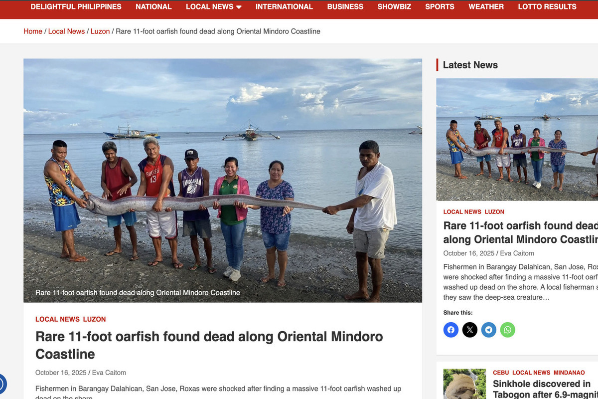 В популярной у туристов стране на берег вынесло обещающее катаклизмы существо