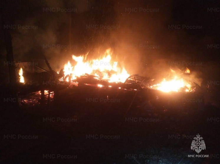 Ночью под Перемышлем полыхал дачный дом