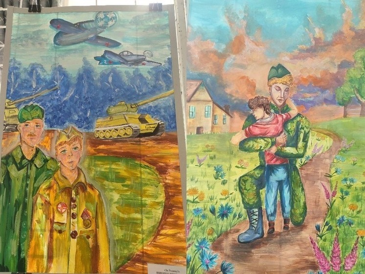 В Мелитополе открылась выставка детских рисунков ко Дню города и Дню освобождения