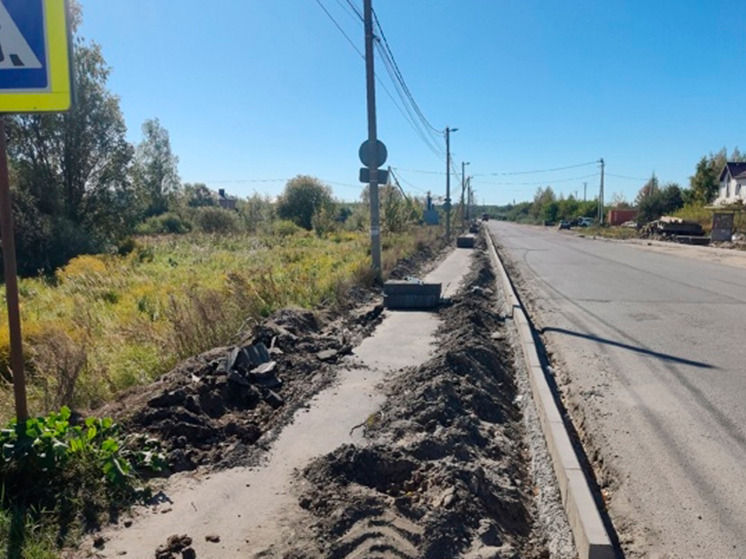 В брянском поселке Большое Полпино капитально ремонтируют Пролетарскую улицу