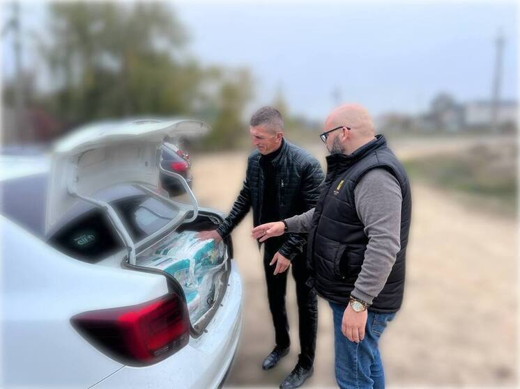 В херсонское село Рубановка доставили гуманитарную помощь