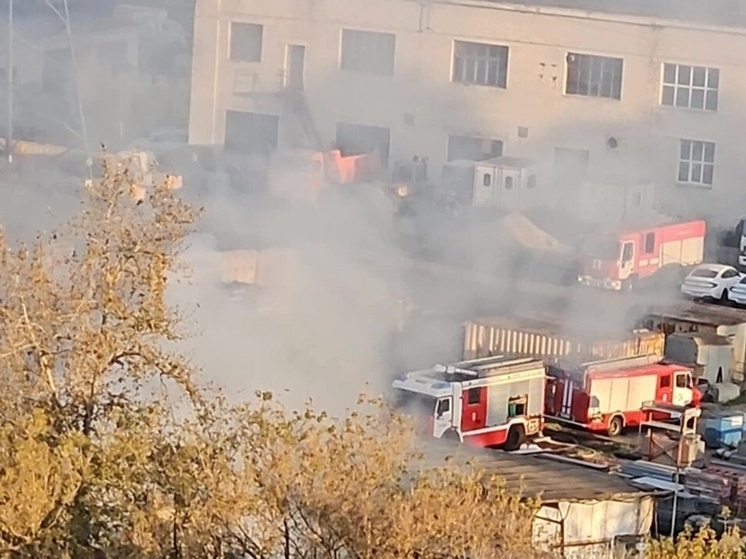 На складе автозапчастей в Ростовской области вспыхнул пожар