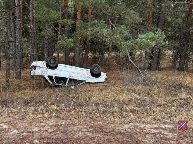 В Волгоградской области при опрокидывании легковушки пострадал водитель