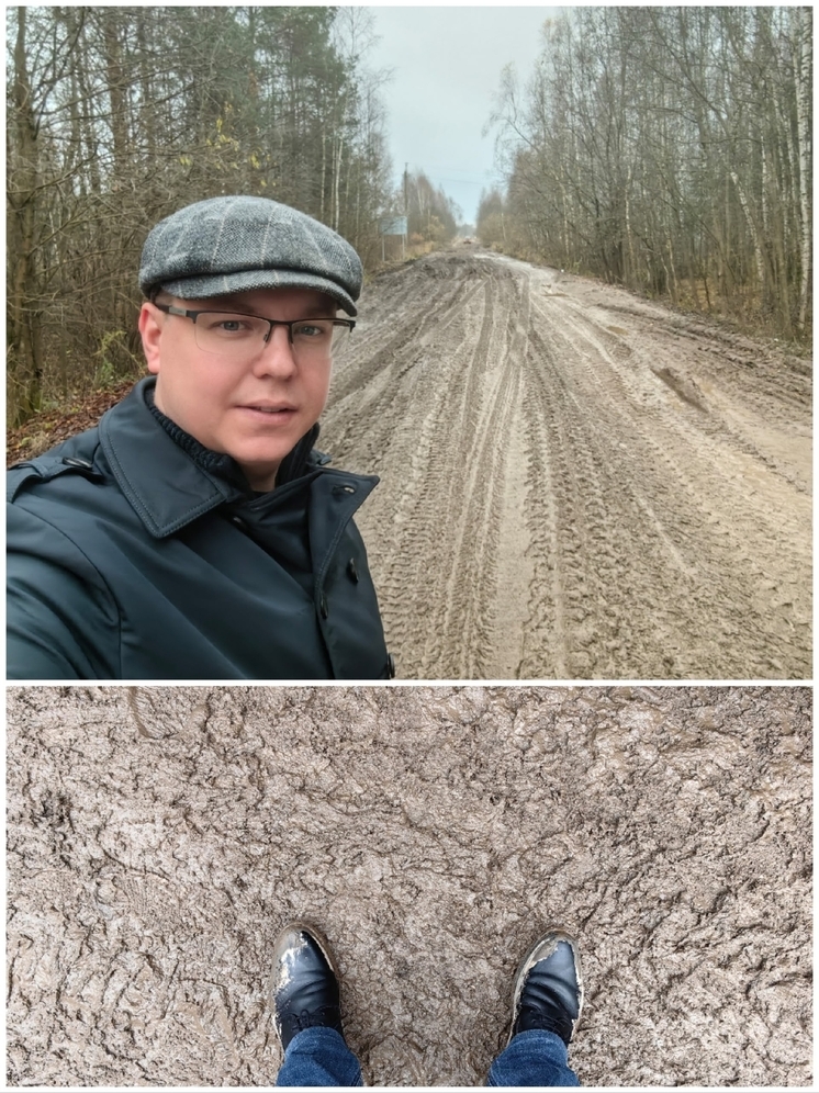 В Ярославской области глава поселка не побоялся испачкать ботинки