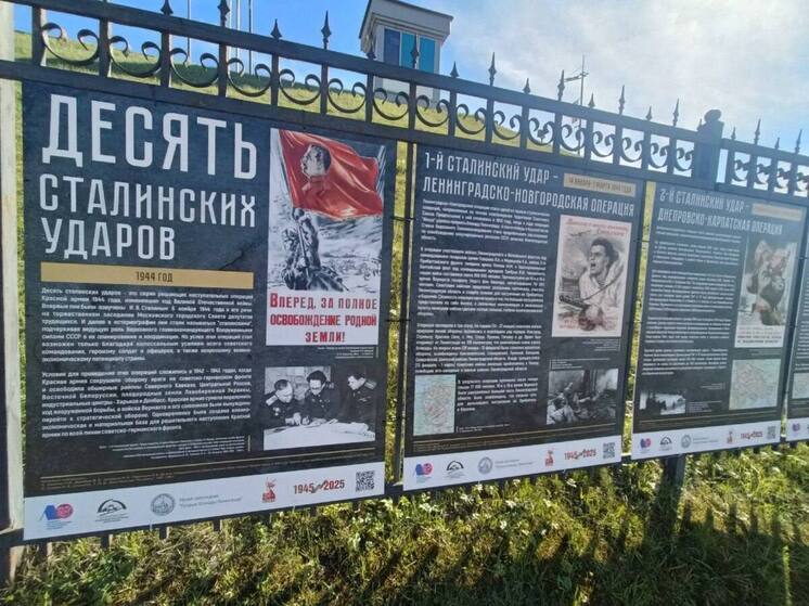 Выставка «Десять сталинских ударов» открылась в Кировском районе