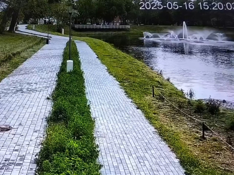 В Черняховске вода затопила парк «Городская долина»