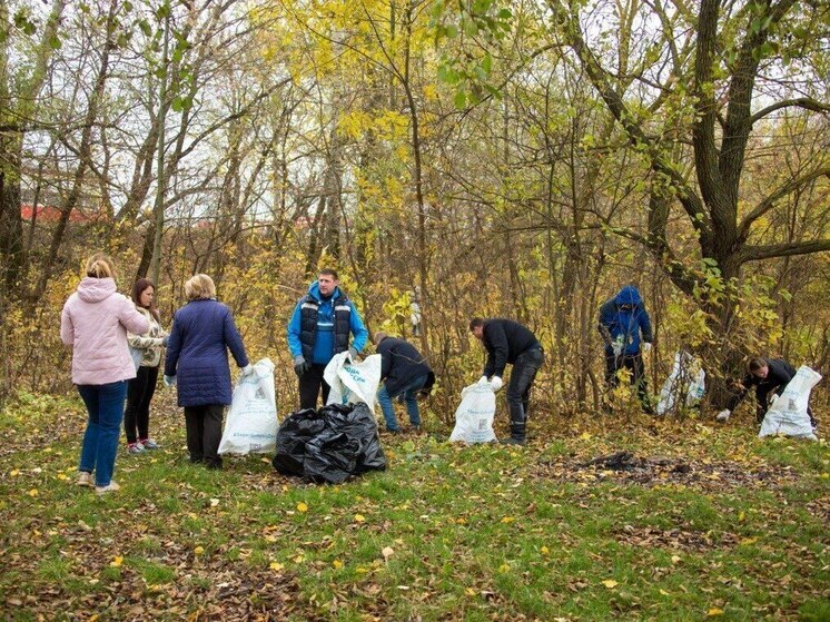 В Курске на экологическом субботнике собрали 5 кубометров мусора
