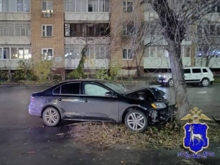 Иномарка влетела в дерево в Самарской области, пострадала 19-летняя девушка