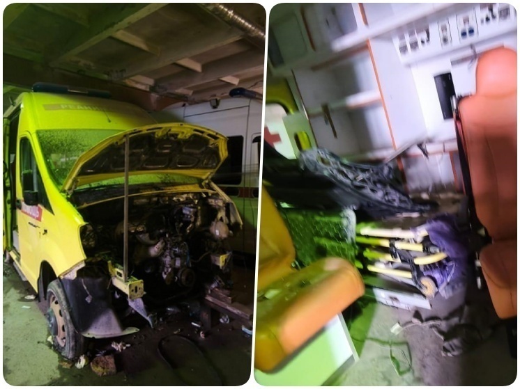 Реанимобиль скорой помощи в Искитиме НСО разобрали на запчасти после 1,5 лет простоя