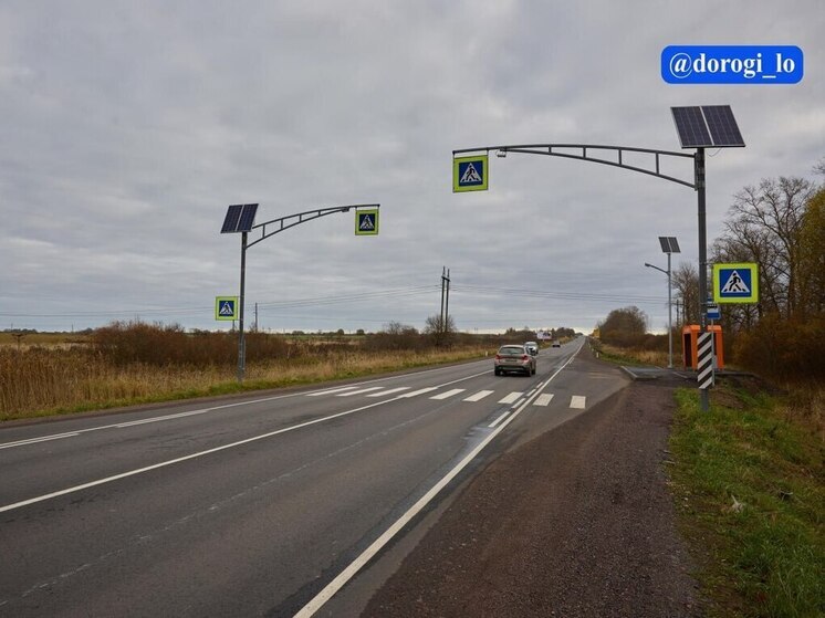 В Ломоносовском районе отремонтировали дорогу от Ропши в сторону Красного Села