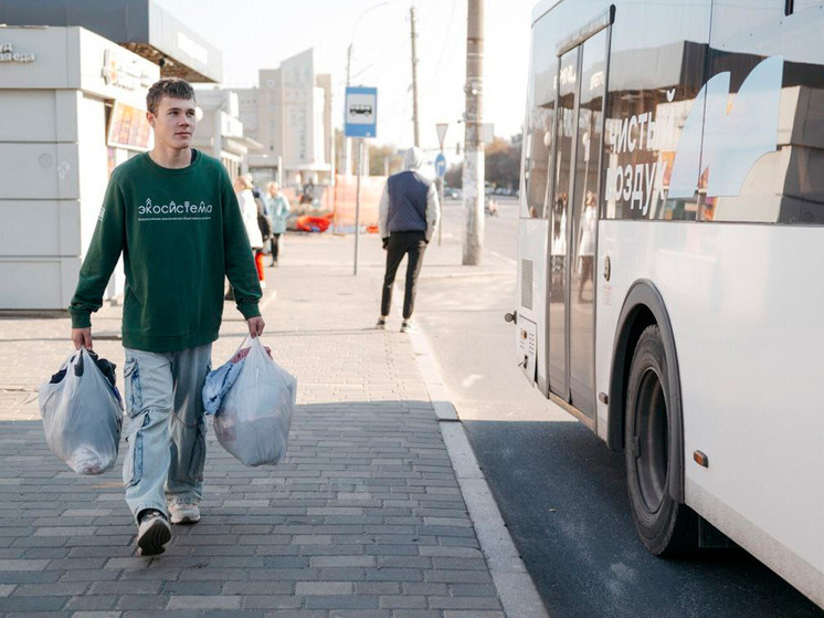 «Зеленый автобус» собрал в Липецке более тонны вторсырья