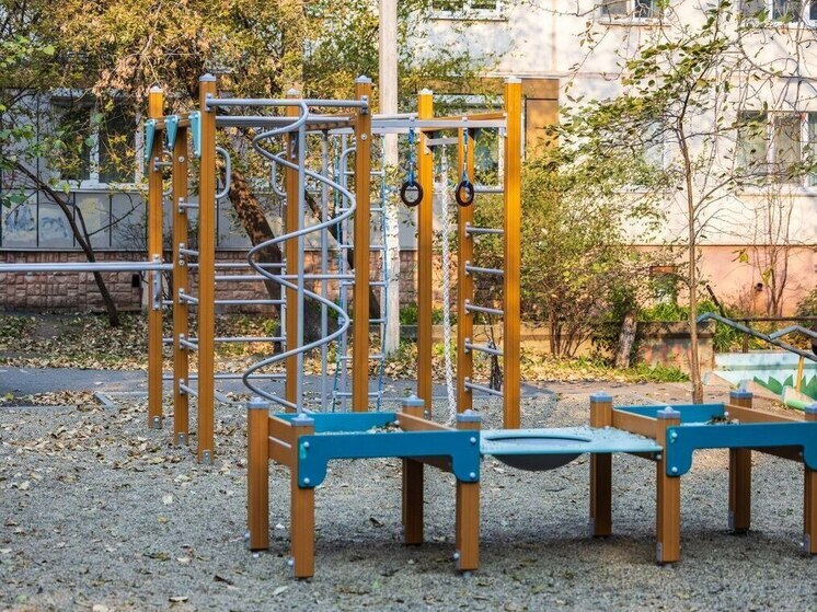 Во Владивостоке установили спортплощадку на Океанском проспекте по инициативе горожан