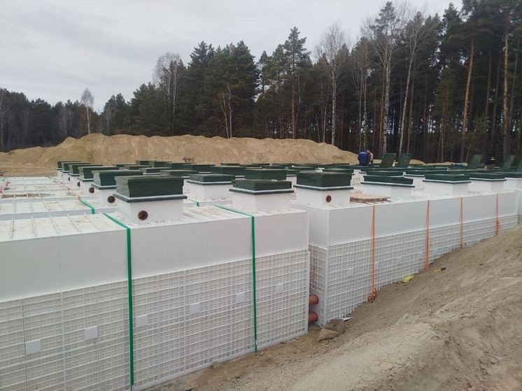 Ход строительства очистных сооружений в Юргинском округе