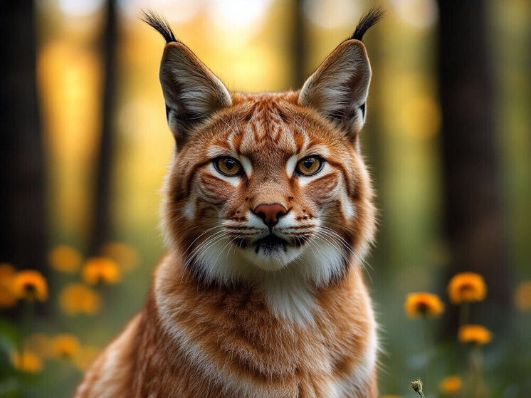 Рысь сняли со столба в поселке Забайкалья