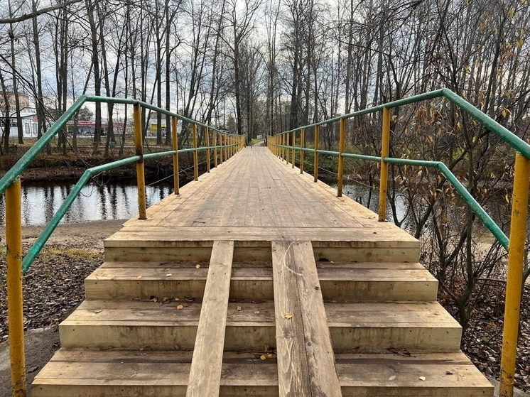 Два пешеходных моста в Медвежьегорске успешно обновлены