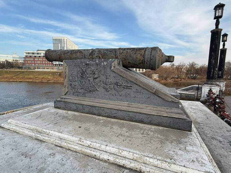 Пушку на стрелке Оми и Иртыша ждет реставрация к 310‑летию Омска
