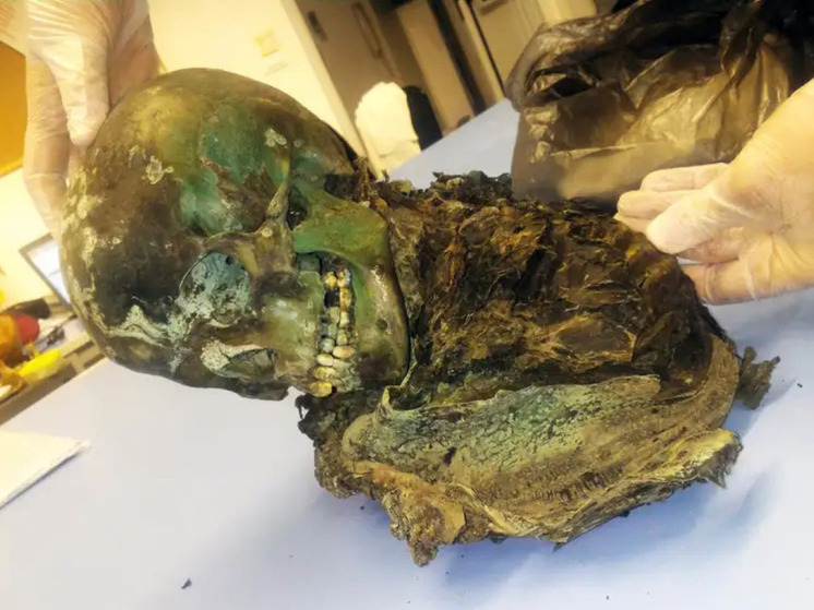 Un cercueil en cuivre transforme le corps d'un adolescent en momie verte des siècles plus tard.