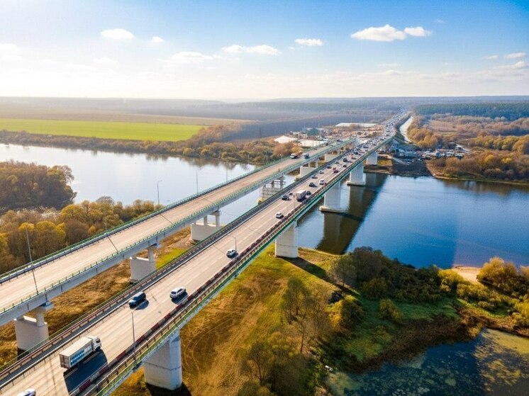 Автомобильный мост имени Подольских курсантов на федеральной трассе М‑2 «Крым» готовят к вводу в эксплуатацию