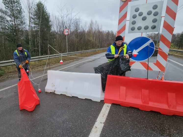 В Серпухове у деревни Лукино начали разбирать путепровод через железную дорогу: движение перекрыто