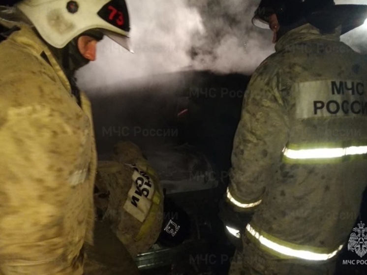 В Екатеринбурге дотла сгорел Mercedes Benz, есть пострадавший