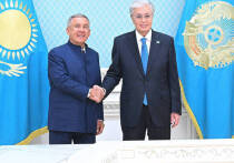 Раис Татарстана Рустам Минниханов в ходе рабочей поездки в Казахстан встретился  с руководством страны и представителями регионов