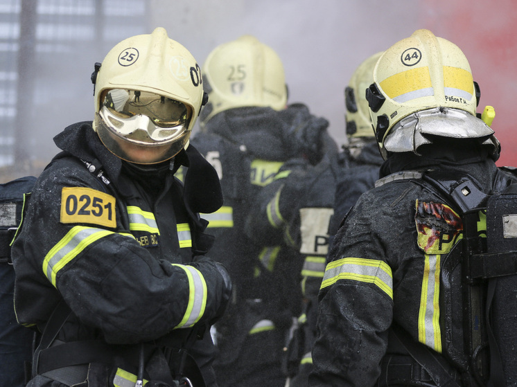 В Новой Москве загорелся ангар около заправки