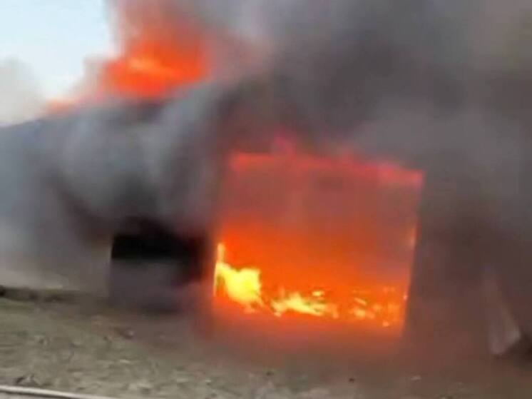 Крупный пожар произошел в Дагестане
