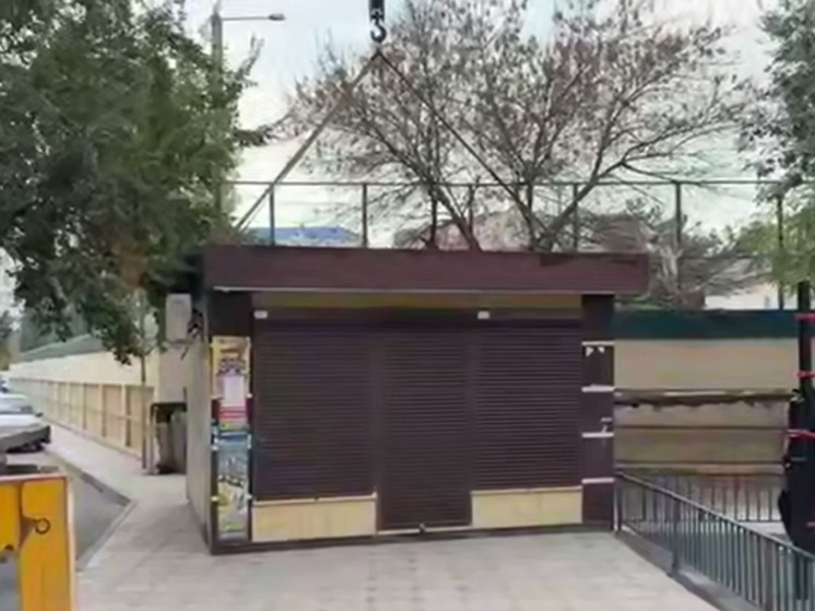 В Каспийске демонтировали незаконный торговый объект