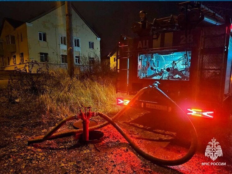  В Алексине потушен мусор в заброшенном здании