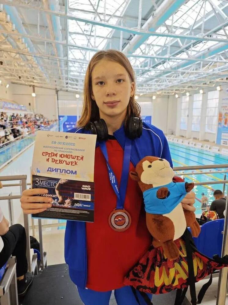 Пловчиха из Чувашии стала призером юношеских соревнований в Калининграде
