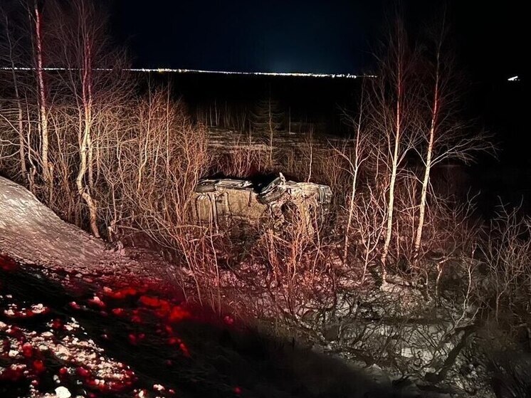 Пьяный водитель перевернулся на дороге Аксарка-Салехард