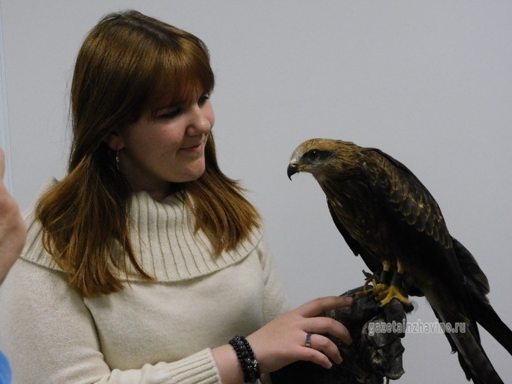 В гости к инжавинцам прилетели коршун Веник и сипуха Пикси