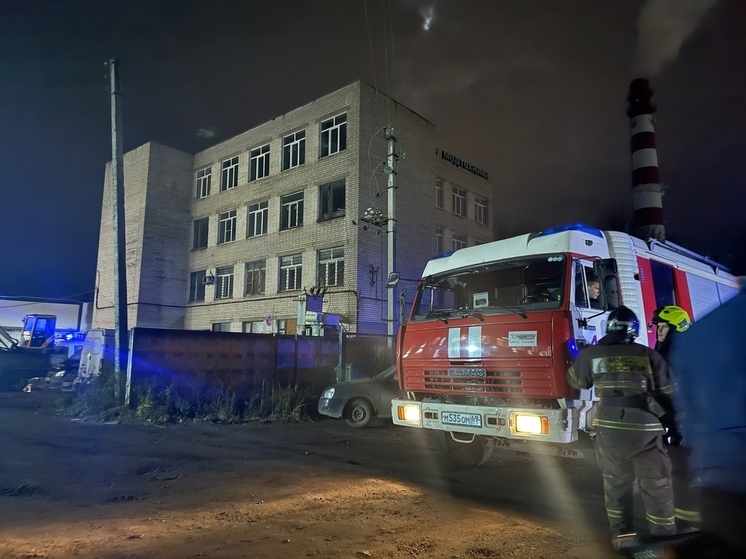 На Промышленном проезде в Твери горит пилорама: фото с места происшествия