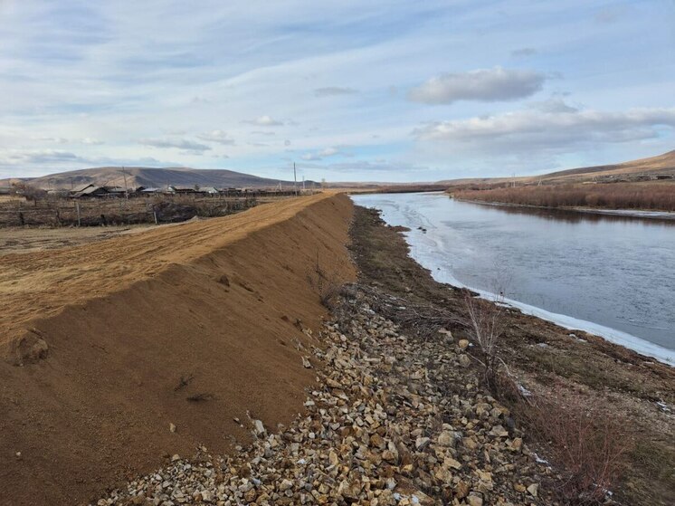 Берег на реке Куэнга в Забайкалье укрепили за 5,3 млн рублей