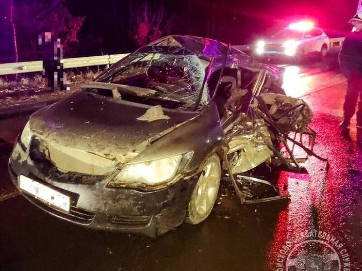 Водителя спасли из иномарки после ДТП с грузовиком