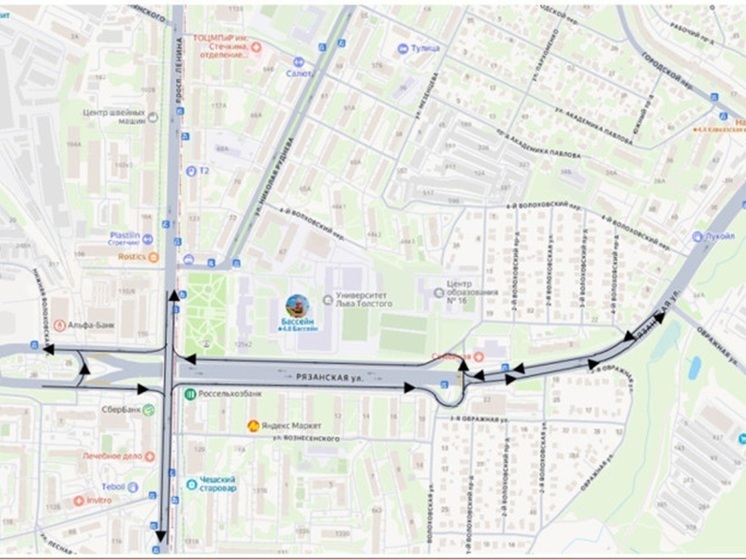 В Туле ограничат движение транспорта на улице Рязанской