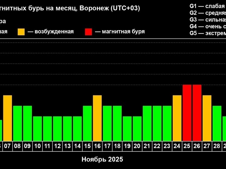 В ноябре воронежцам предстоит пережить две сильные магнитные бури