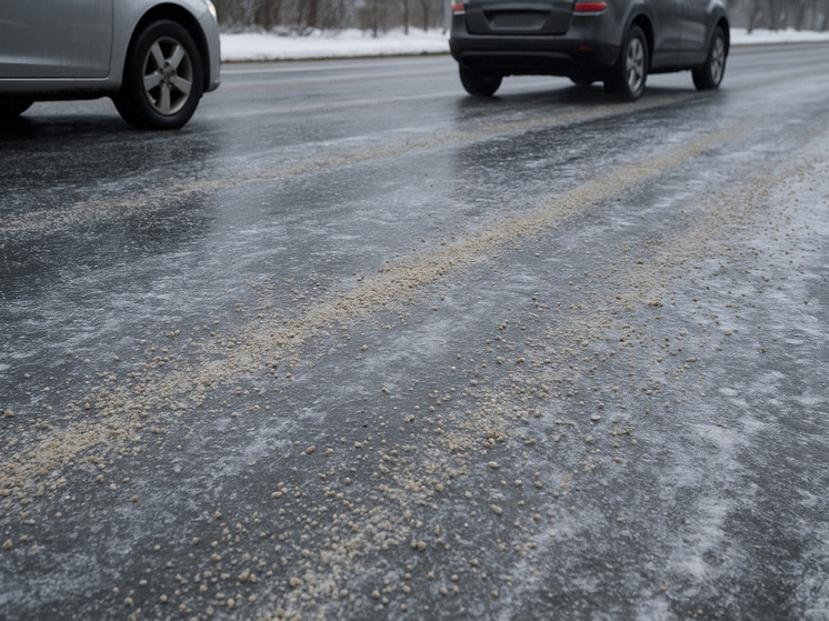 В Новосибирске обработали улицы 62 тоннами противогололедных материалов
