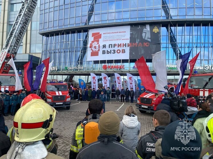 Десять новгородских спасателей приняли «Вертикальный вызов»