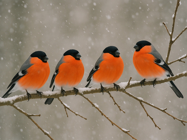 В Новосибирске заметили первых снегирей — предвестников зимы