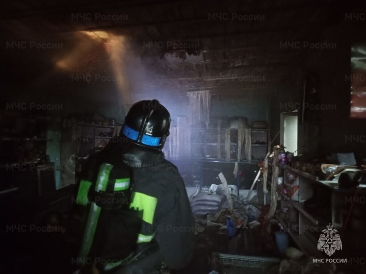 В деревне под Людиновом едва не сгорел магазин