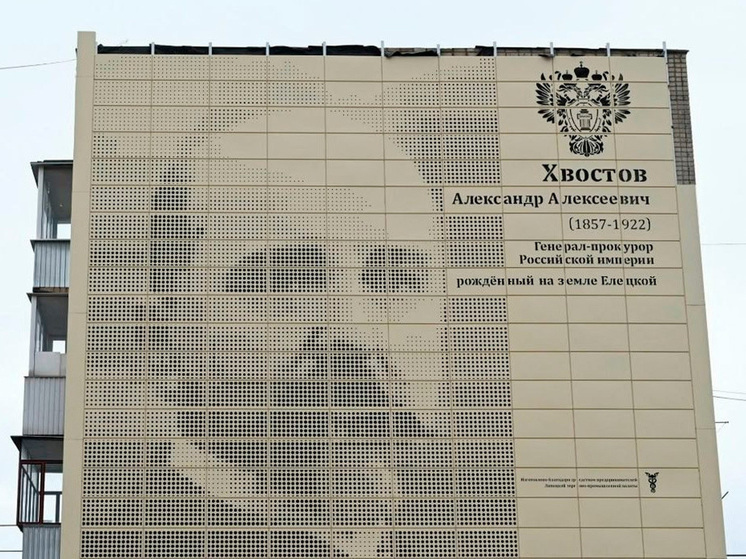 В Липецкой области открыли масштабный портрет Александра Хвостова