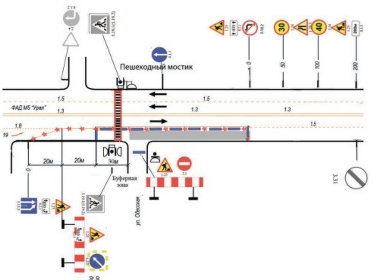 Пензенцев предупредили о временном изменении схемы движения на трассе М-5