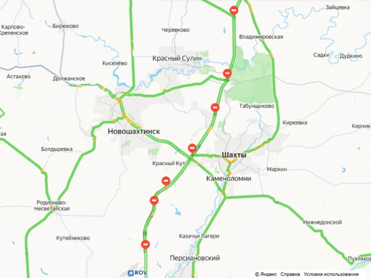 В Ростовской области на участке М-4 «Дон» возле аэропорта  закрыли движение из-за ремонта