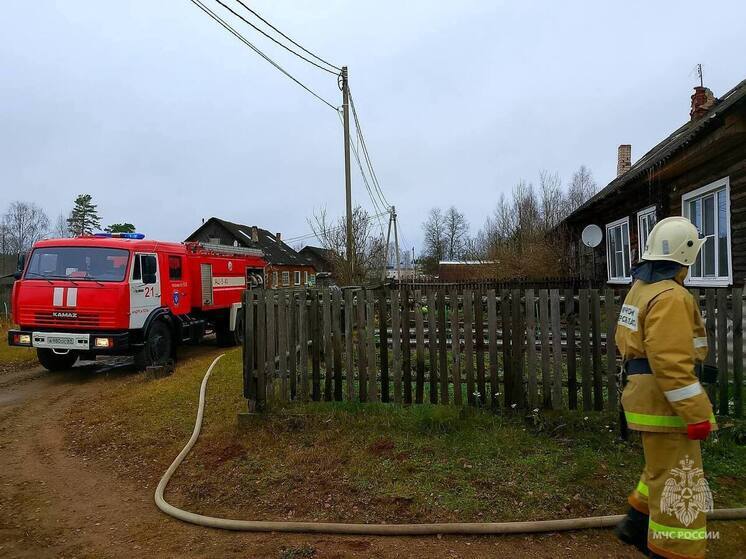 В Андреаполе сотрудники МЧС спасли дом от уничтожения