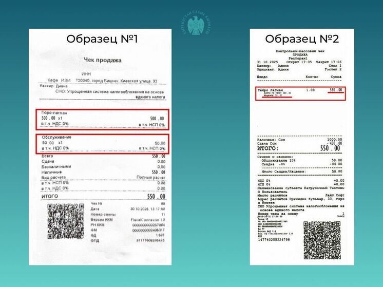 ГНС разъясняет: как плата за обслуживание указывается в чеках ККМ