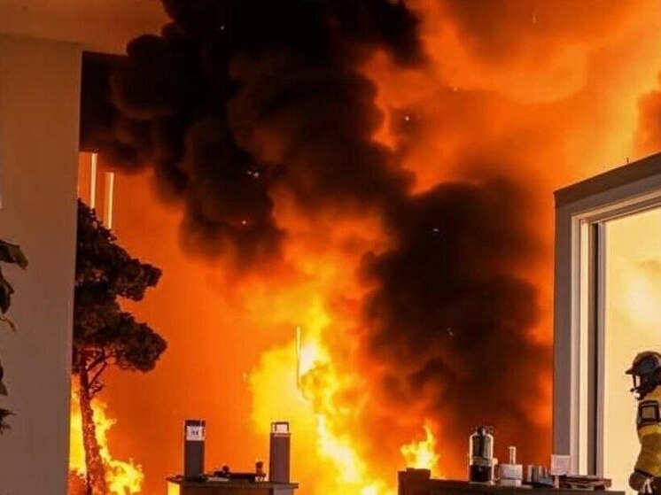 В Воронеже на Комарова полыхает квартира